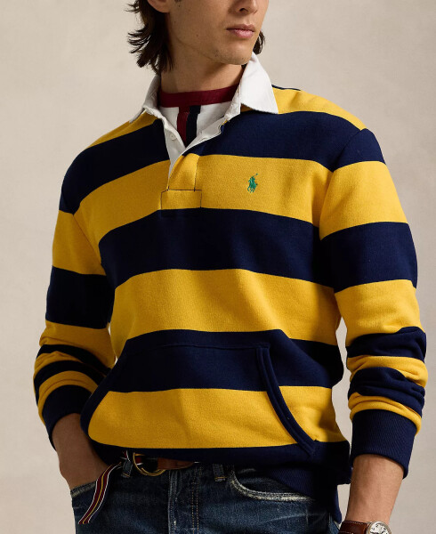 Men's Striped Fleece Rugby Sweatshirt Multi - 5