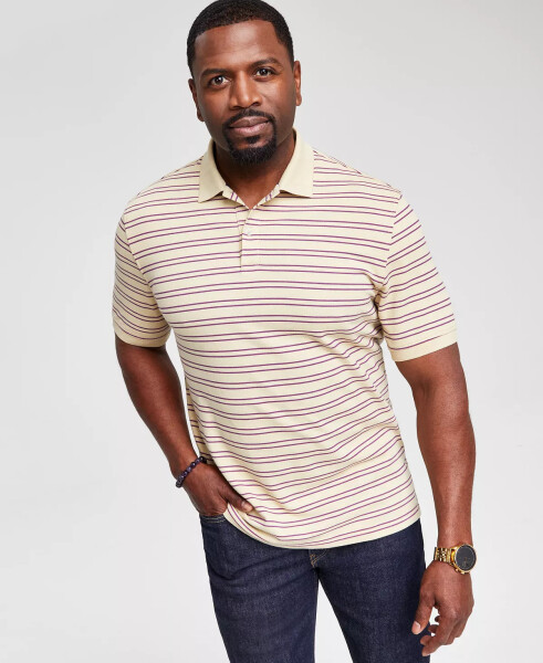 Men's Striped Short-Sleeve Polo Shirt, Created for Modazone Gold - 3