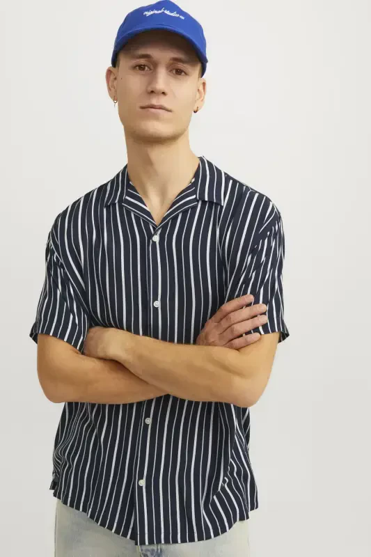 Men's Striped Short Sleeve Shirt - Luke - 4