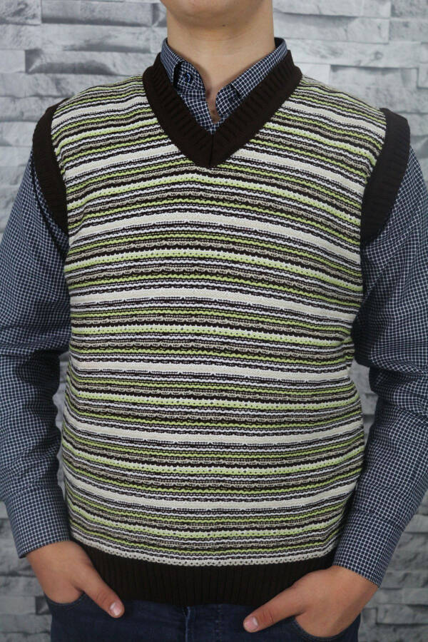 Men's Striped Sweater - 1