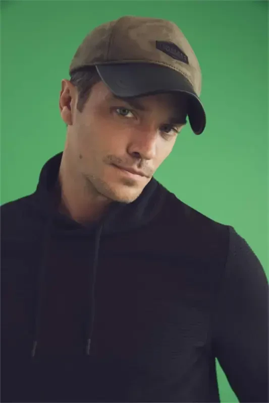 Men's Suede Baseball Basketball Cap Khaki - 9