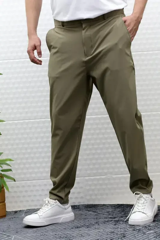 Men's Summer Parachute Fabric Full Lycra-Khaki Green - 5