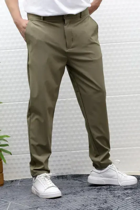 Men's Summer Parachute Fabric Full Lycra-Khaki Green - 6