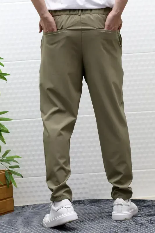 Men's Summer Parachute Fabric Full Lycra-Khaki Green - 7