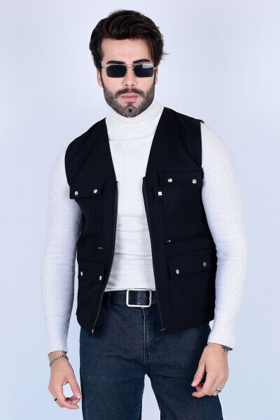 Men's summer vest, multi-pocket. - 4