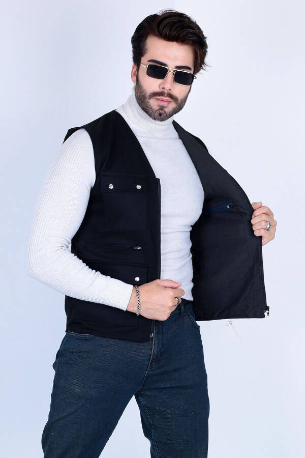 Men's summer vest, multi-pocket. - 6