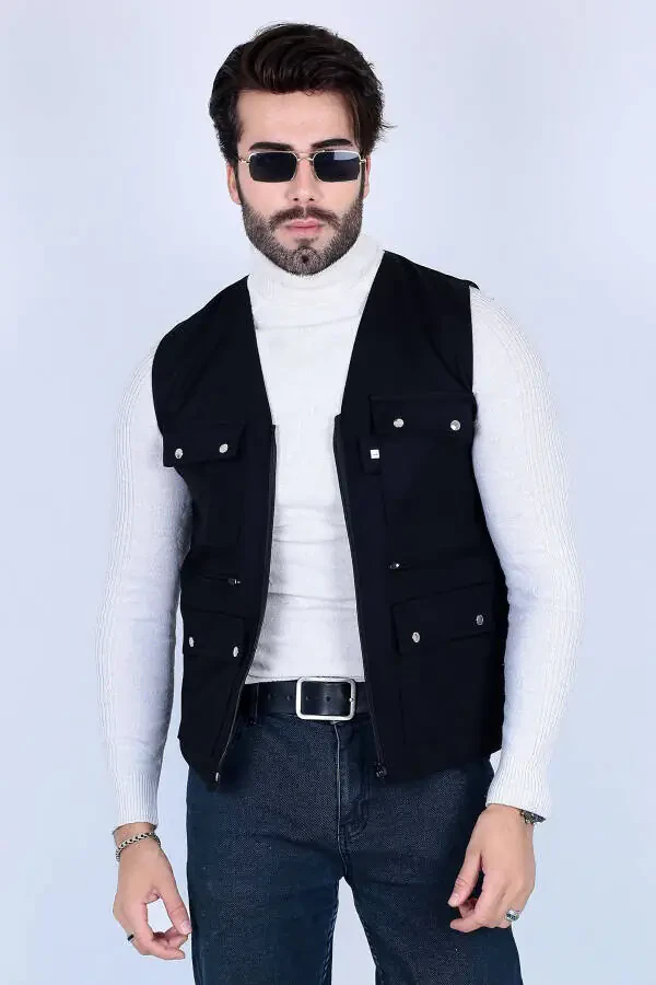 Men's summer vest, multi-pocket. - 4