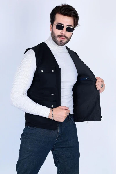 Men's summer vest, multi-pocket. - 6