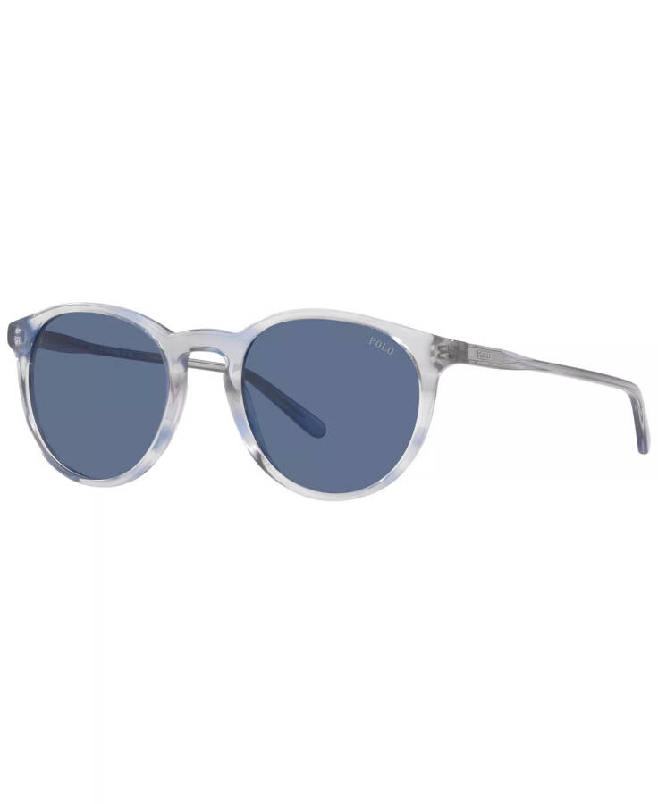 Men's Sunglasses, PH4110 Shiny Transparent Blue, Brown - 1