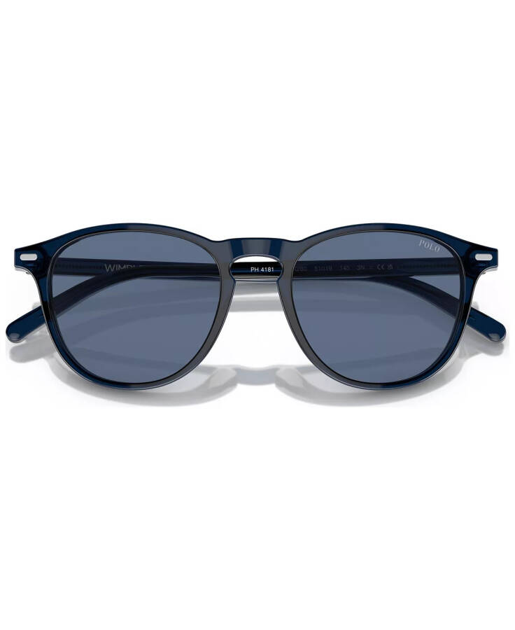 Men's Sunglasses, PH4181 Shiny Transparent Navy Blue - 5