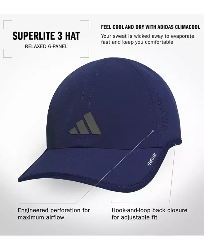 Men's Superlite 3 Logo Cap - Dark Blue/Gray Four - 5