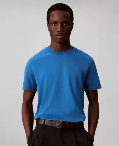 Men's Supima Interlock T-Shirt - Winter Blue 