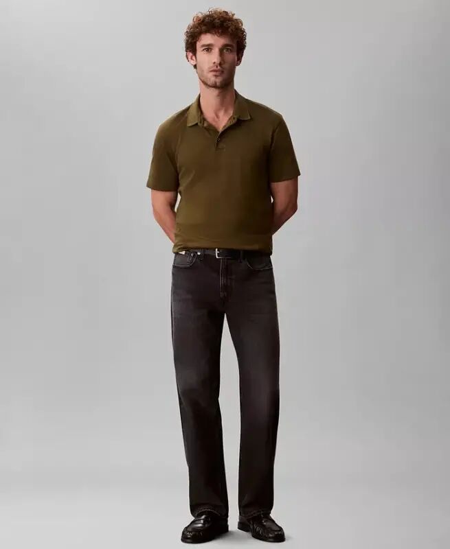 Men's Supima Short-Sleeve Polo Shirt - Crude Green - 2