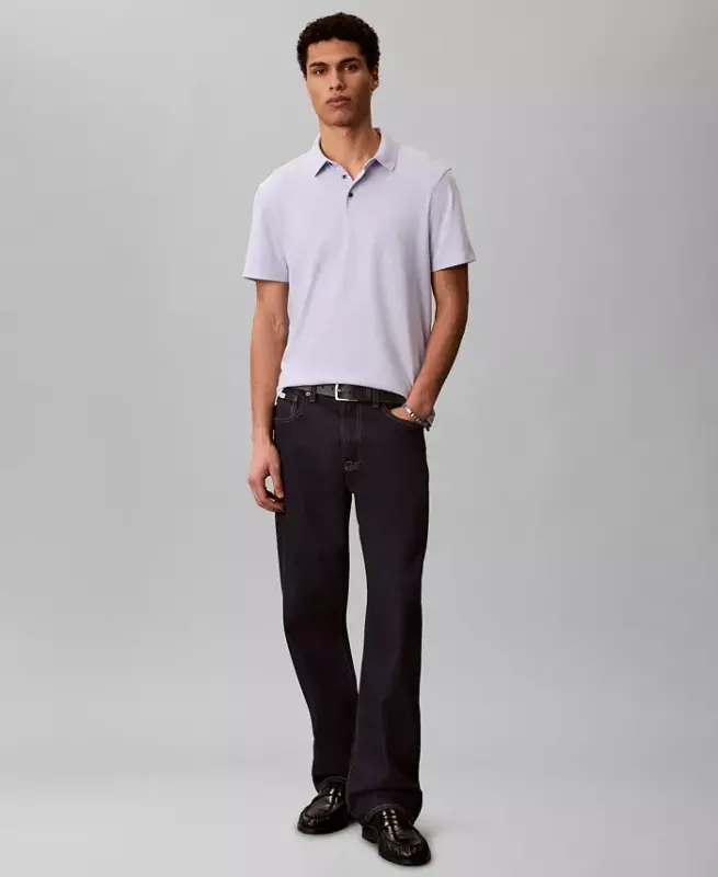 Men's Supima Short-Sleeve Polo Shirt - Heavenly Iris - 3