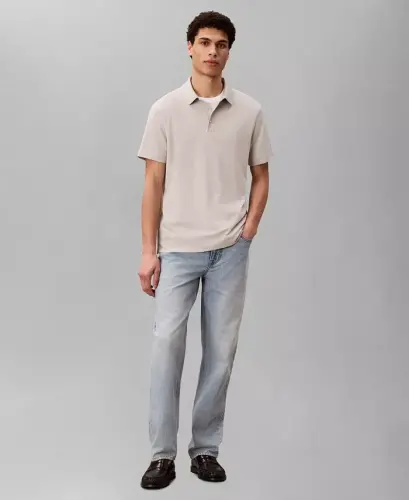Men's Supima Short-Sleeve Polo Shirt - Moonstruck - CALVIN KLEIN (1)