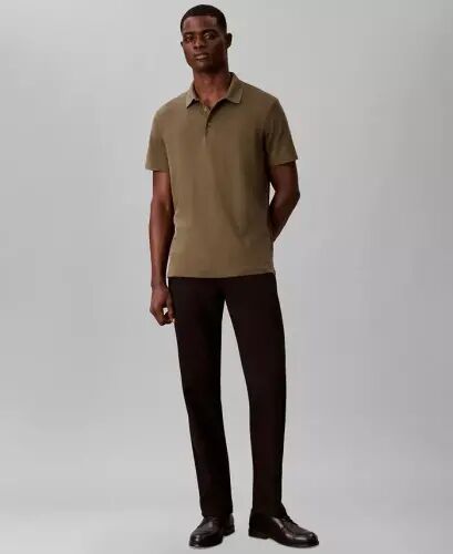 Men's Supima Short-Sleeve Polo Shirt - OLIVE NIGHT - Calvin Klein (1)