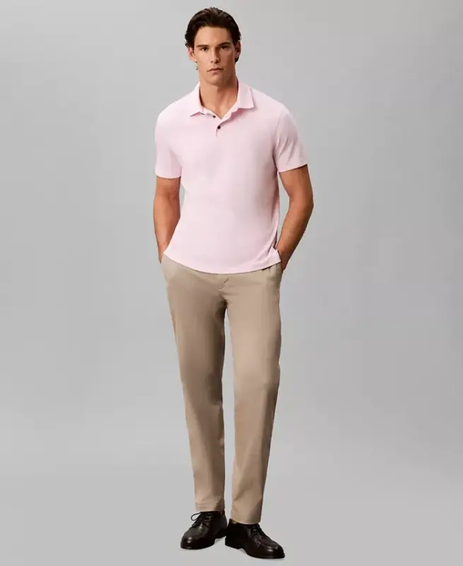 Men's Supima Short-Sleeve Polo Shirt - Pearly Pink - 3