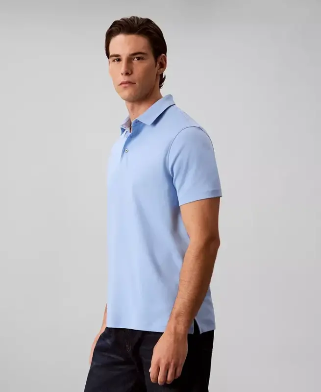 Men's Supima Short-Sleeve Polo Shirt - Placid Blue - 3