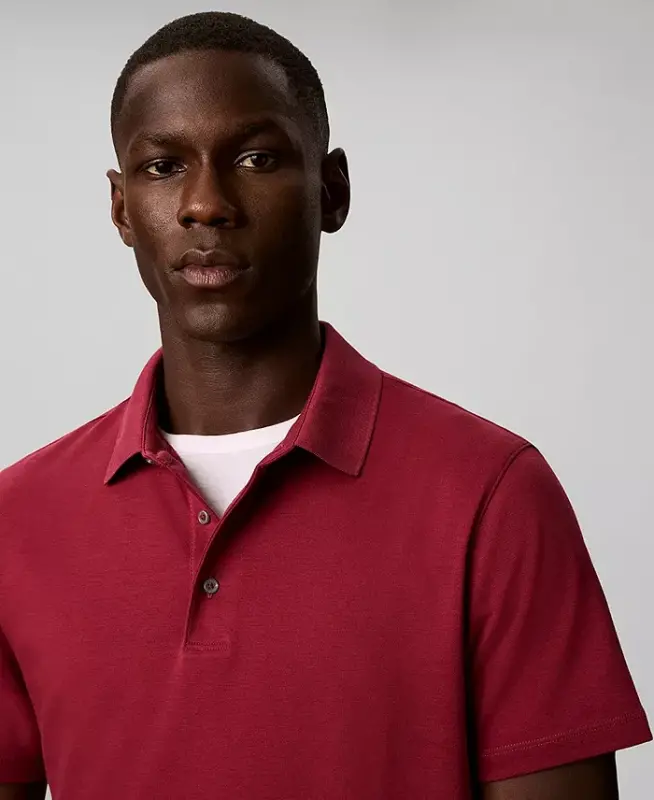 Men's Supima Short-Sleeve Polo Shirt - Rhododendron - 4
