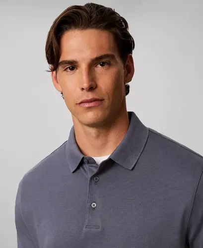 Men's Supima Short-Sleeve Polo Shirt - Winter Blue - 4