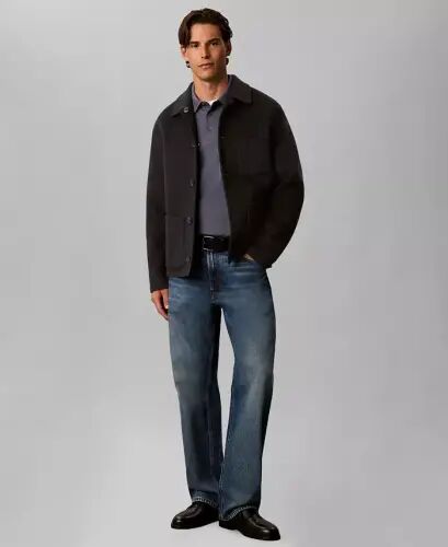 Men's Supima Short-Sleeve Polo Shirt - WINTER BLUE - CALVIN KLEIN (1)