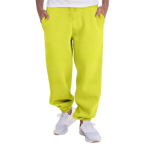 Mens Sweat Pants Baggy Cinch Bottom Wide Leg Jogger with Pockets Comfortable Sport Cargos Track Pants - 1