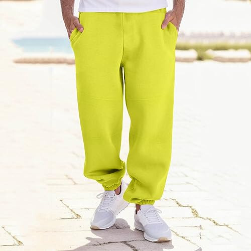 Mens Sweat Pants Baggy Cinch Bottom Wide Leg Jogger with Pockets Comfortable Sport Cargos Track Pants - 3