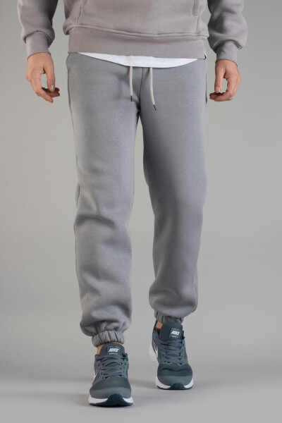 Men's Sweatpants 3 Thread Cotton Dark Grey - 1