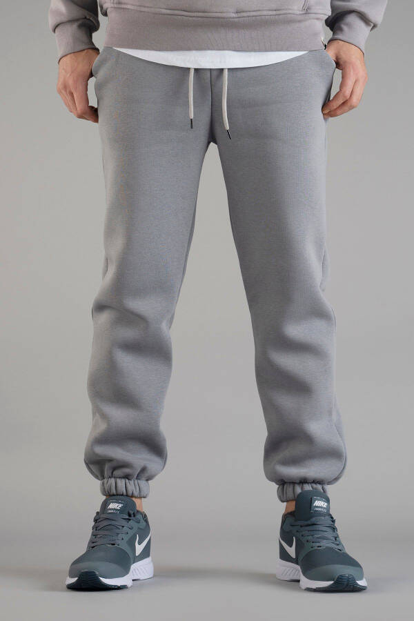 Men's Sweatpants 3 Thread Cotton Dark Grey - 2