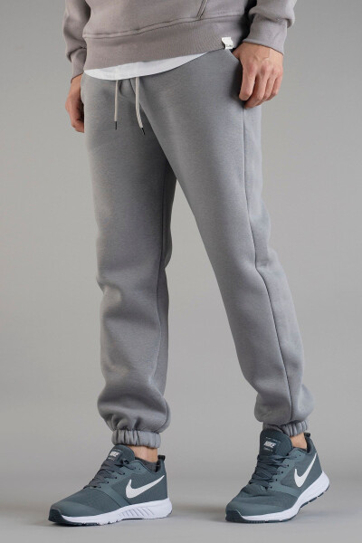 Men's Sweatpants 3 Thread Cotton Dark Grey - 3