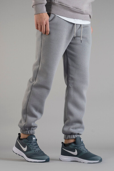 Men's Sweatpants 3 Thread Cotton Dark Grey - 4