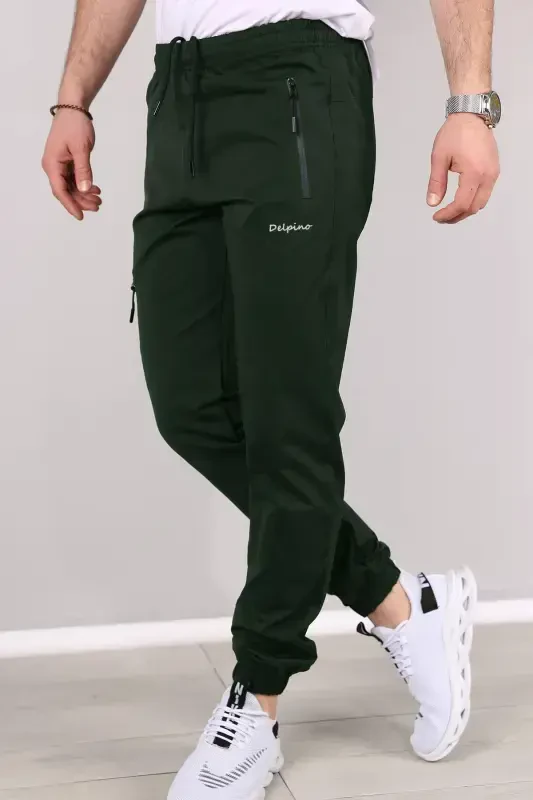 Men's Sweatpants Parachute Fabric-Khaki - DELPINO