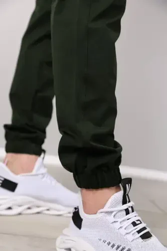 Men's Sweatpants Parachute Fabric-Khaki - DELPINO (1)