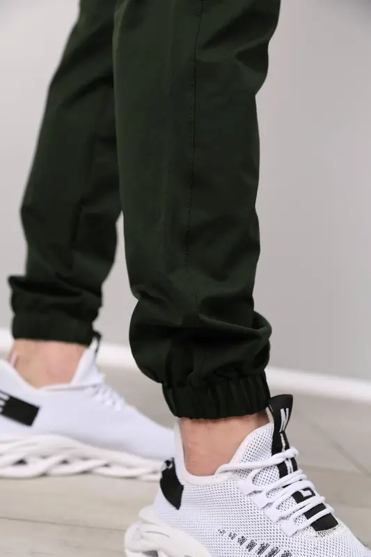 Men's Sweatpants Parachute Fabric-Khaki - 2