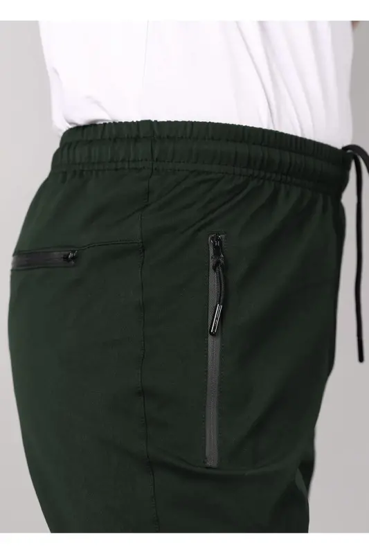 Men's Sweatpants Parachute Fabric-Khaki - 3