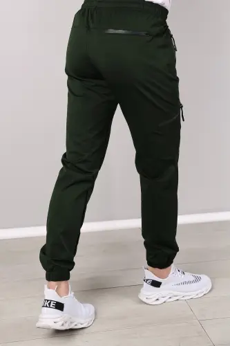 Men's Sweatpants Parachute Fabric-Khaki - 4