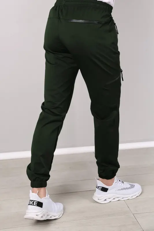 Men's Sweatpants Parachute Fabric-Khaki - 4