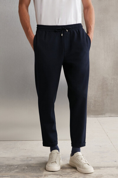 Men's Sweatpants with Elastic Waistband, Stretchable Woven Fabric, Slim Fit Trousers - BAYBAYAN (1)