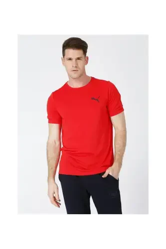 Men's T-Shirt Active Small Logo-Red - 1