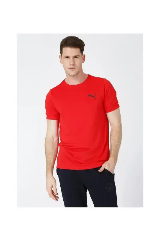 Men's T-Shirt Active Small Logo-Red - 1