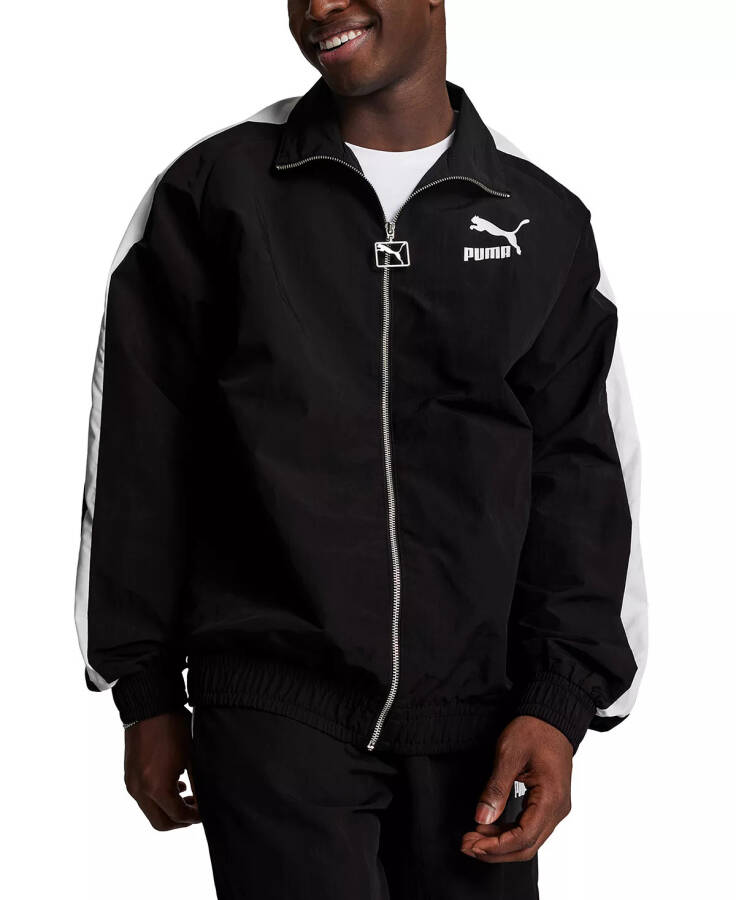 Men's T7 Oversized Logo Track Jacket Puma Black - 1