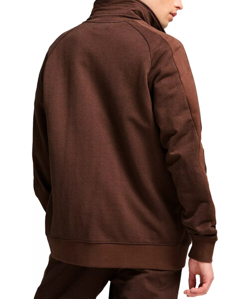 Men's T7 Oversized Velour Track Jacket Brown - 2