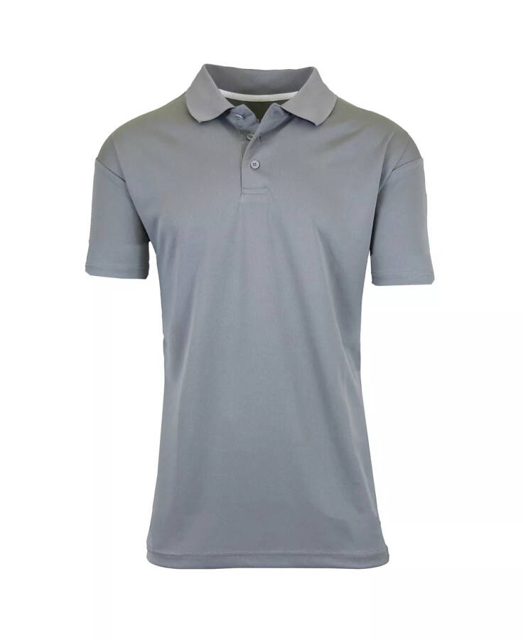 Men's Tagless Dry-Fit Moisture-Wicking Polo Shirt Grey - 1