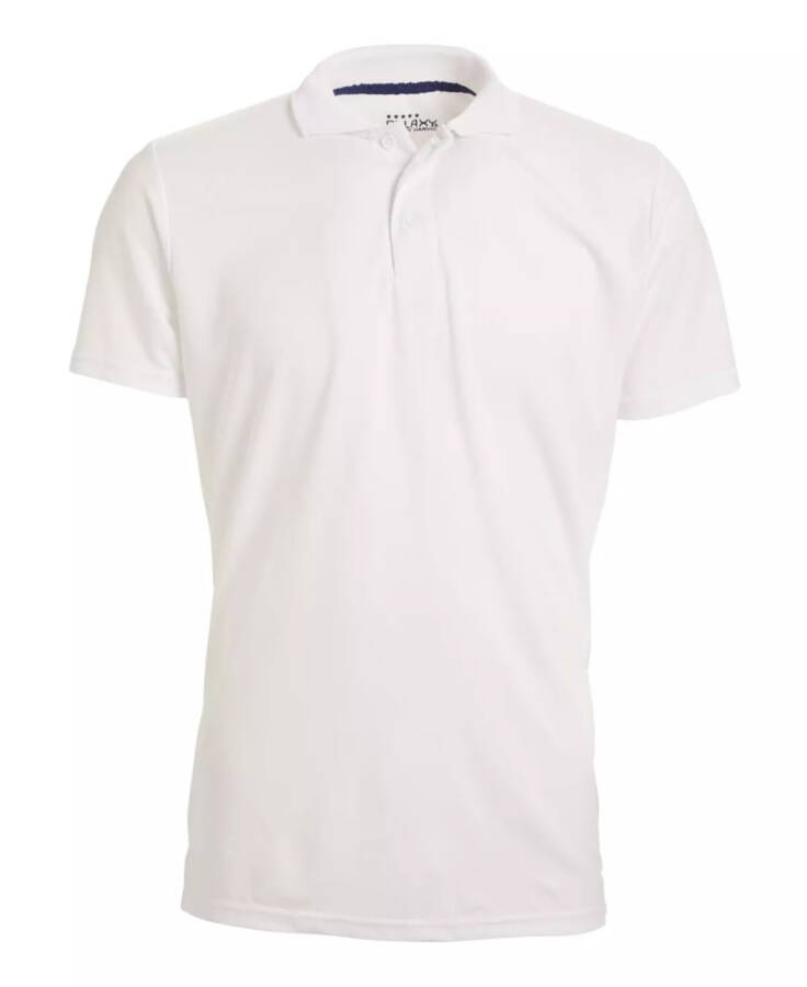 Men's Tagless Dry-Fit Moisture-Wicking Polo Shirt White - 1