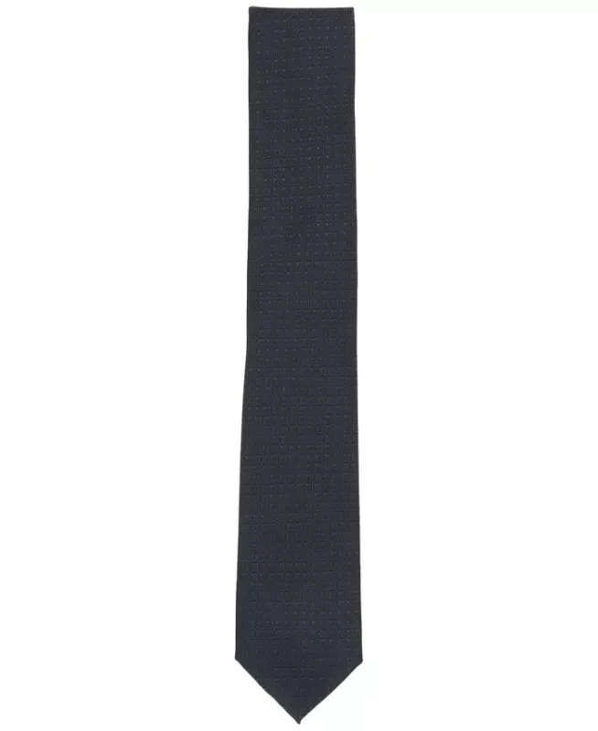 Men's Tahoe Geo-Pattern Tie, Exclusively at Modazone - Black - 2