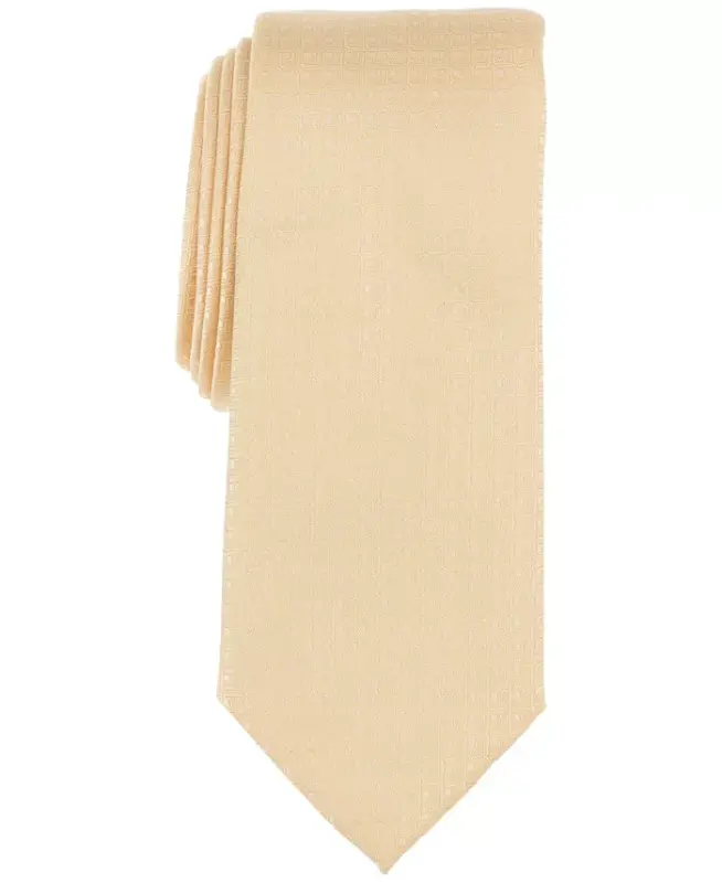 Men's Tahoe Geo-Pattern Tie, Exclusively at Modazone-Yellow - 1