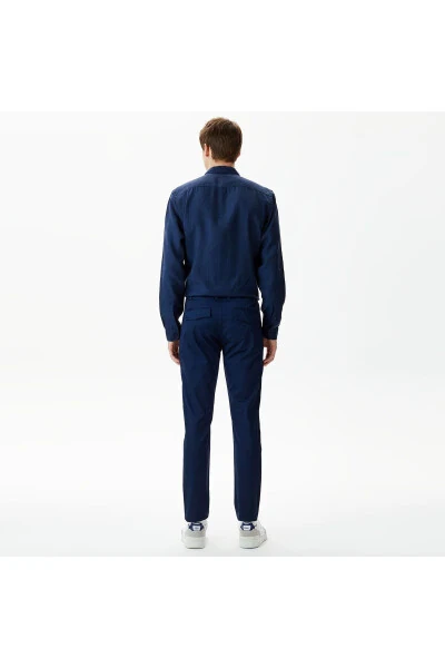 Men's Tapered Fit Chino Navy Pants - 13