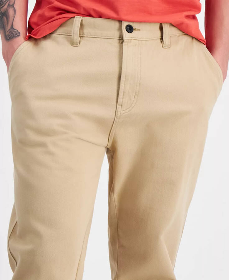 Men's Tapered-Fit Chino Pants Medium Beige - 3