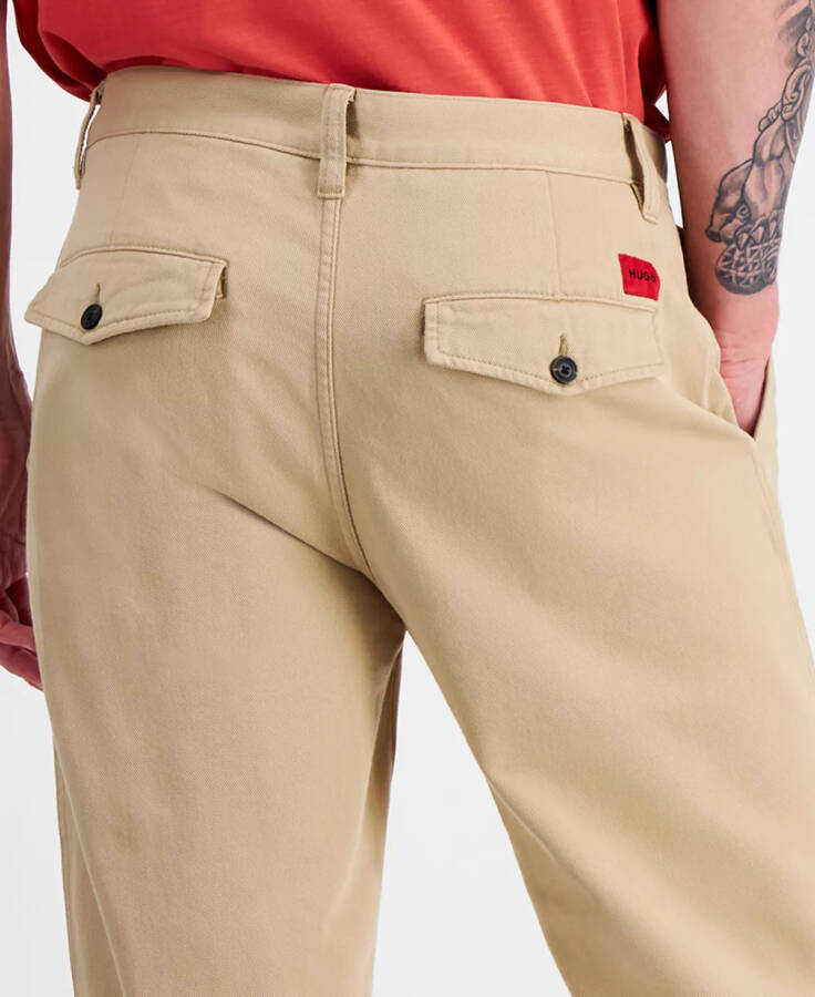 Men's Tapered-Fit Chino Pants Medium Beige - 5