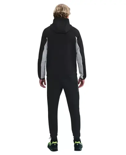 Men's Tech Fleece Drawstring Joggers Pants - Black/Dark Gray Heather - 4